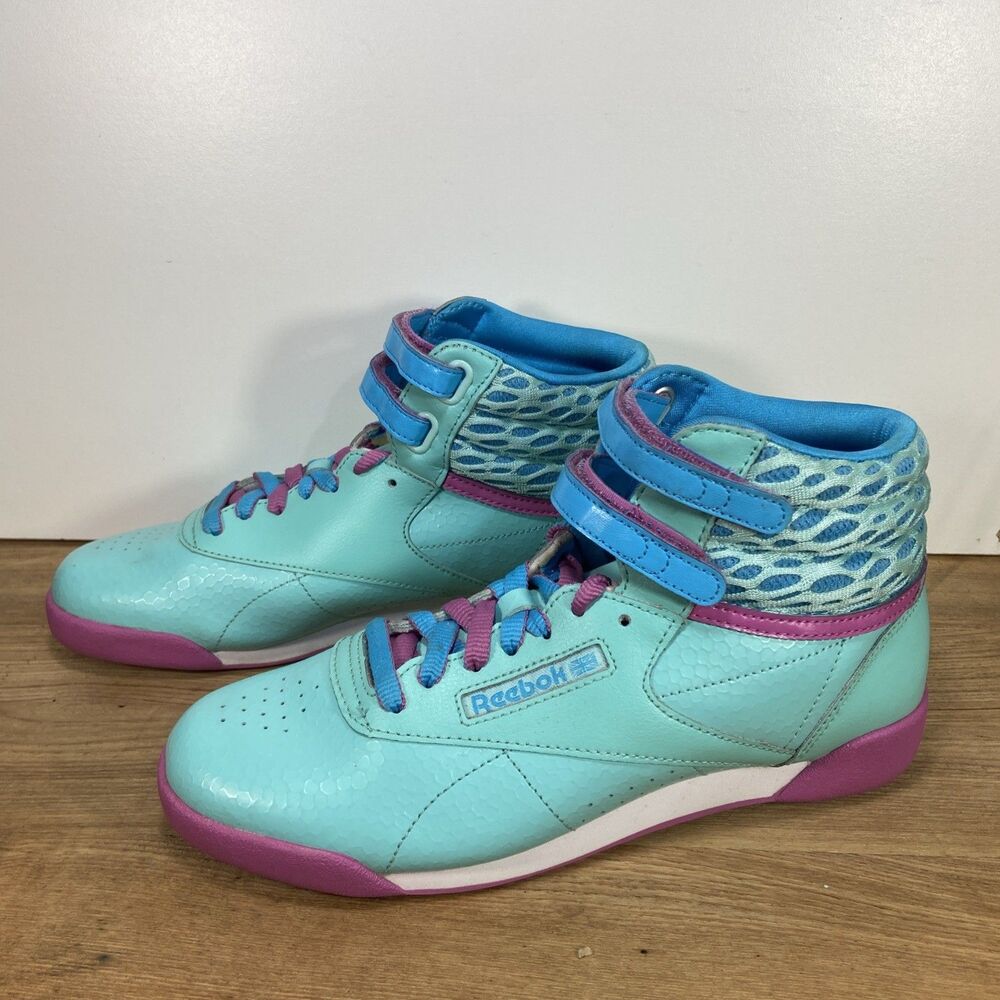 Reebok Girls HI Classic Blue Beam Ultraberry M46776 Sneakers Size 6 Retro Style
